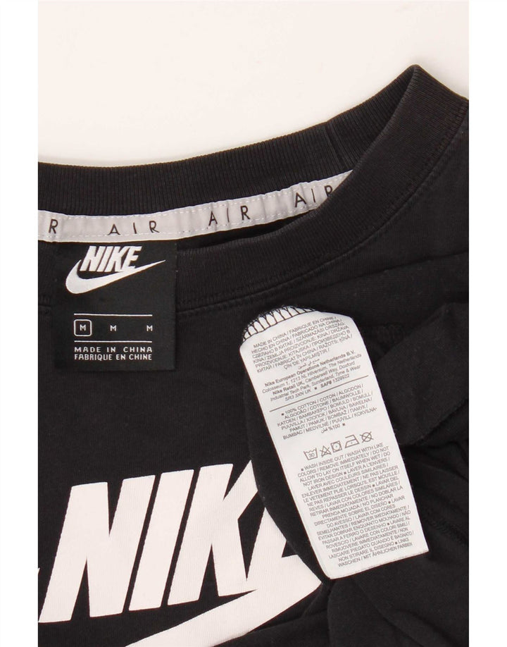 Tricou grafic Nike pentru femei Top UK 14 Medium Black Bumbac