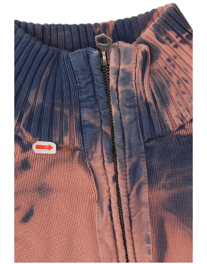 Pulover pentru bărbați TOM TAILOR, cu fermoar, cu gât, XL, bumbac cu vopsea cravată