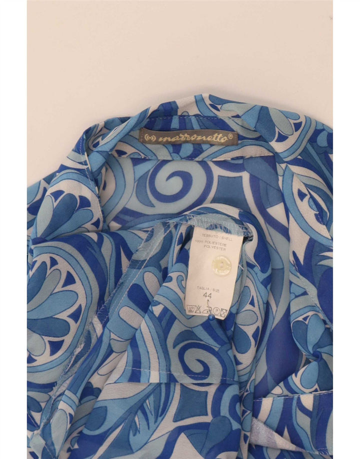 Bluză cămașă cu mânecă scurtă pentru femei Marronetto IT 44 Medium Blue Paisley