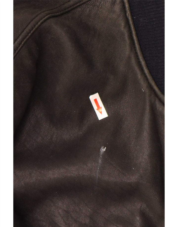 Jachetă de piele pentru bărbați Trapper IT 54 2XL neagră