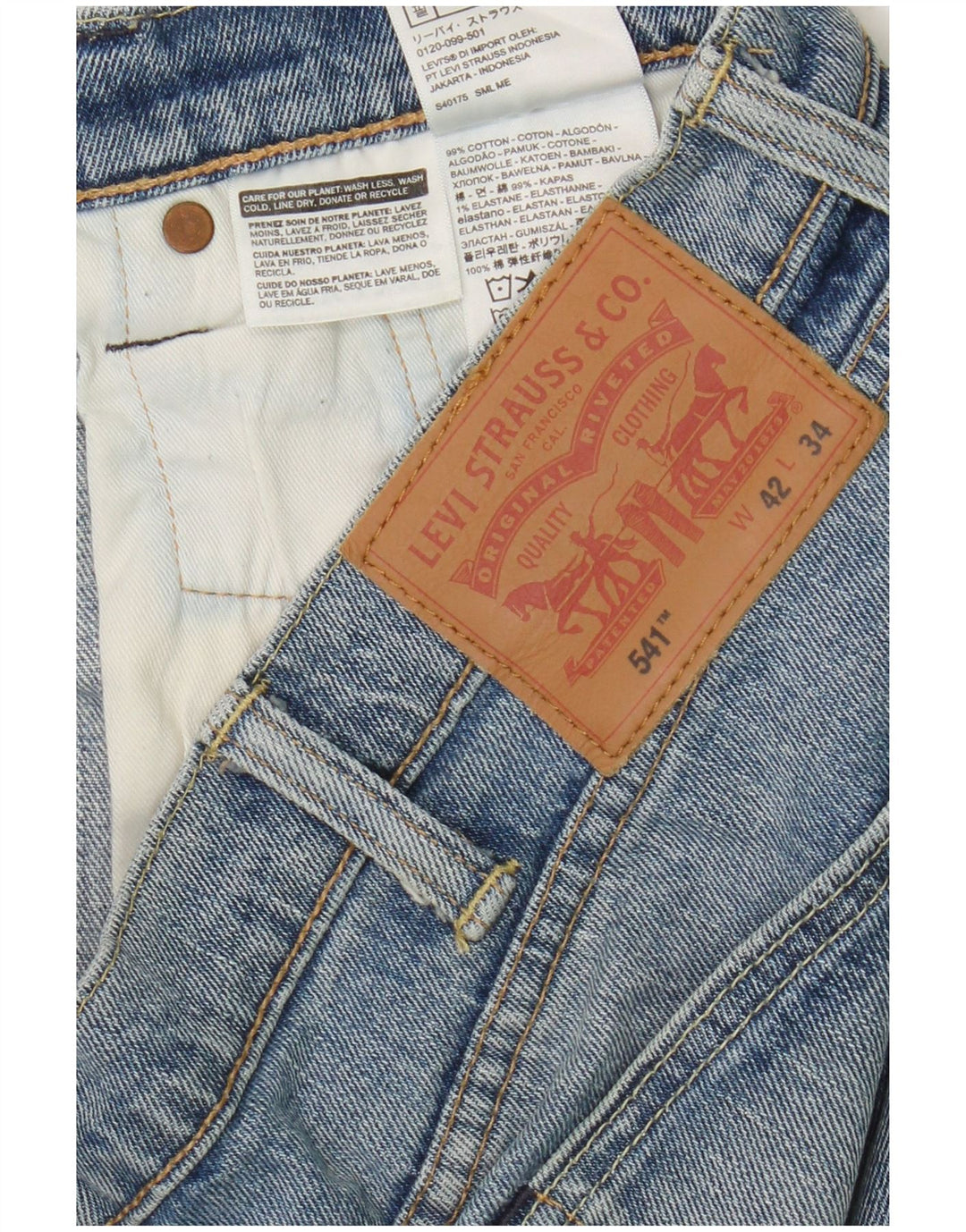 Blugi conici pentru bărbați Levi's 541 W42 L34 Bumbac albastru