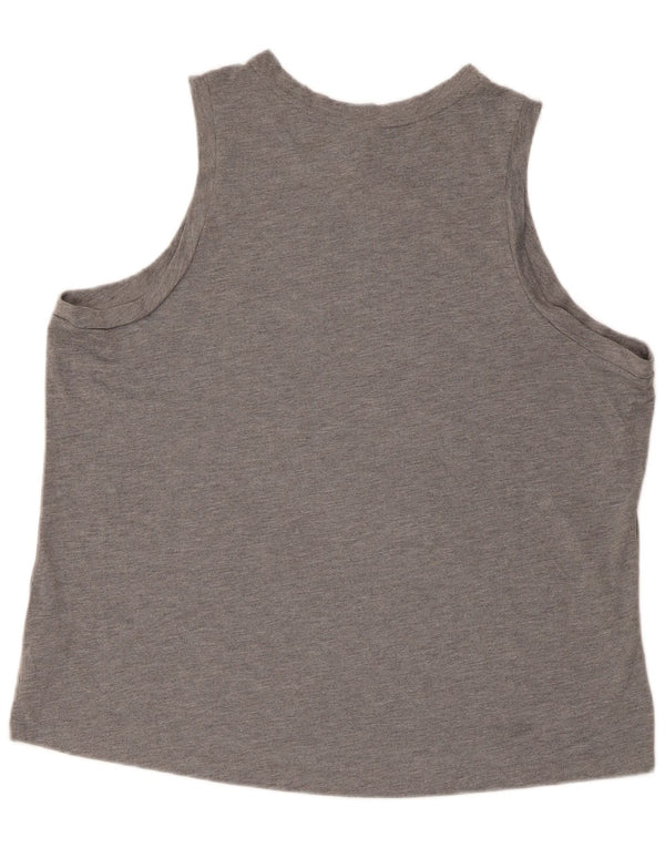 Top cu vestă grafică Nike pentru femei, cu formă regulată, UK 18 XL, poliester gri