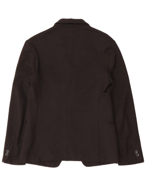 Jachetă blazer pentru bărbați Zara cu 1 nasture UK 36 Poliester negru mic