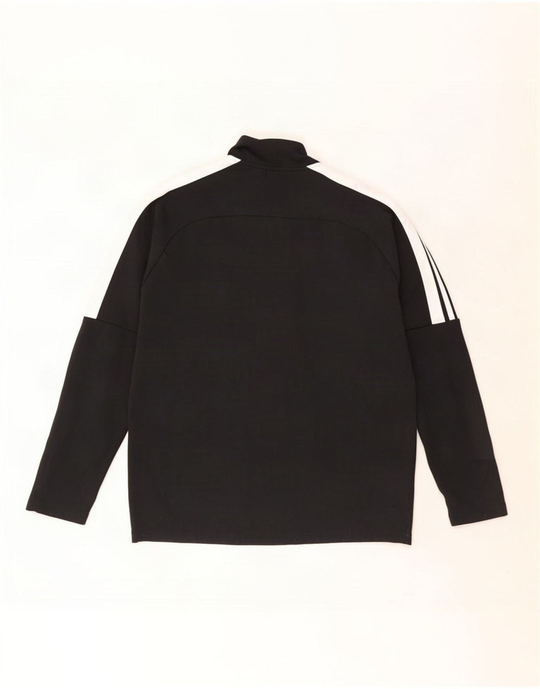 Top de trening pentru bărbați Dri Fit, cu fermoar și gât, negru, colorblock
