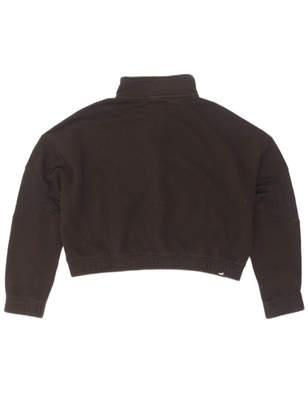 Jachetă de top pentru trening Puma Crop Oversized UK 10 Bumbac negru mic