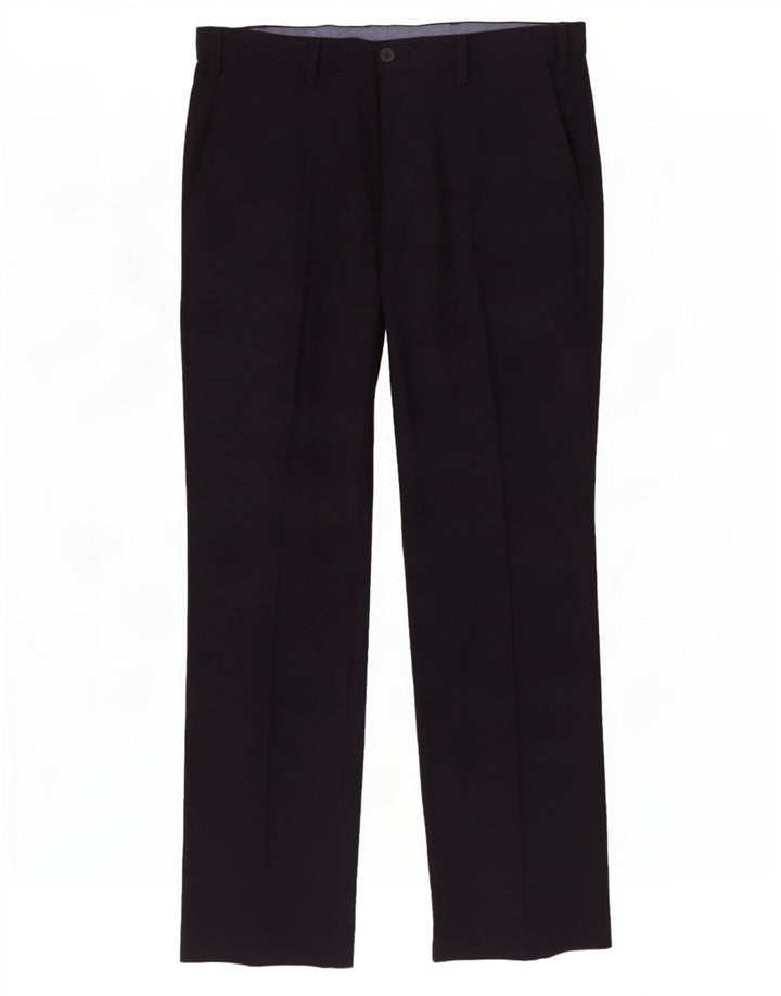 Pantaloni chino obișnuiți pentru bărbați Marks & Spencer L34 L31 Poliester bleumarin