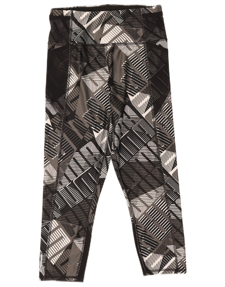 Leggings Capri Puma pentru femei UK 12 Medium Black Geometric Poliester