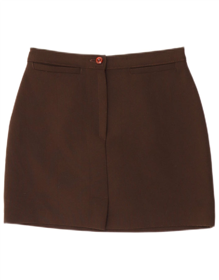 Fusta mini vintage pentru femei Medium W28 Maro Poliester