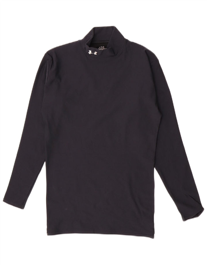Top pentru femei Under Armour cu mânecă lungă UK 14 mare, nailon bleumarin