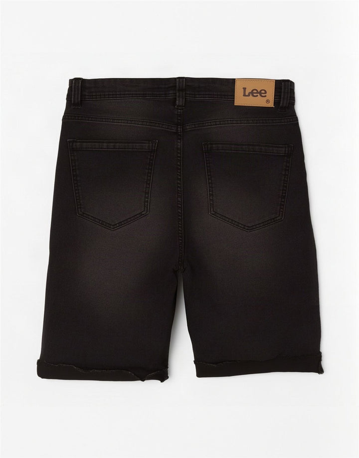 Pantaloni scurți din denim pentru bărbați Lee W32 bumbac mediu negru