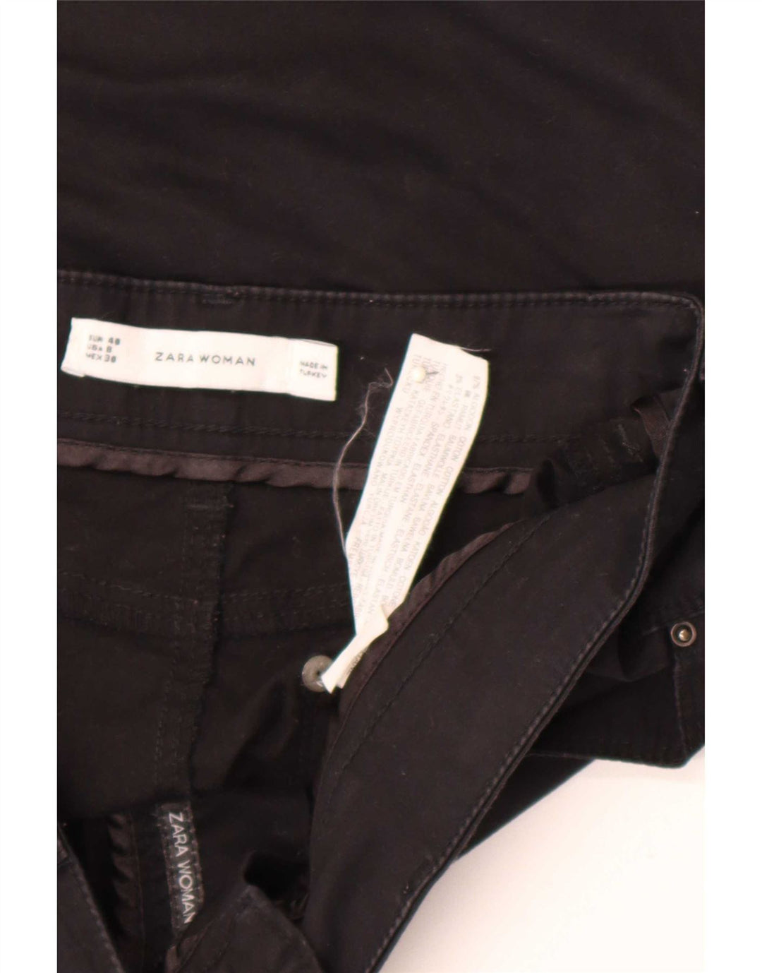 Fusta Creion Femei Zara EU 40 Medium W30 Bumbac Negru