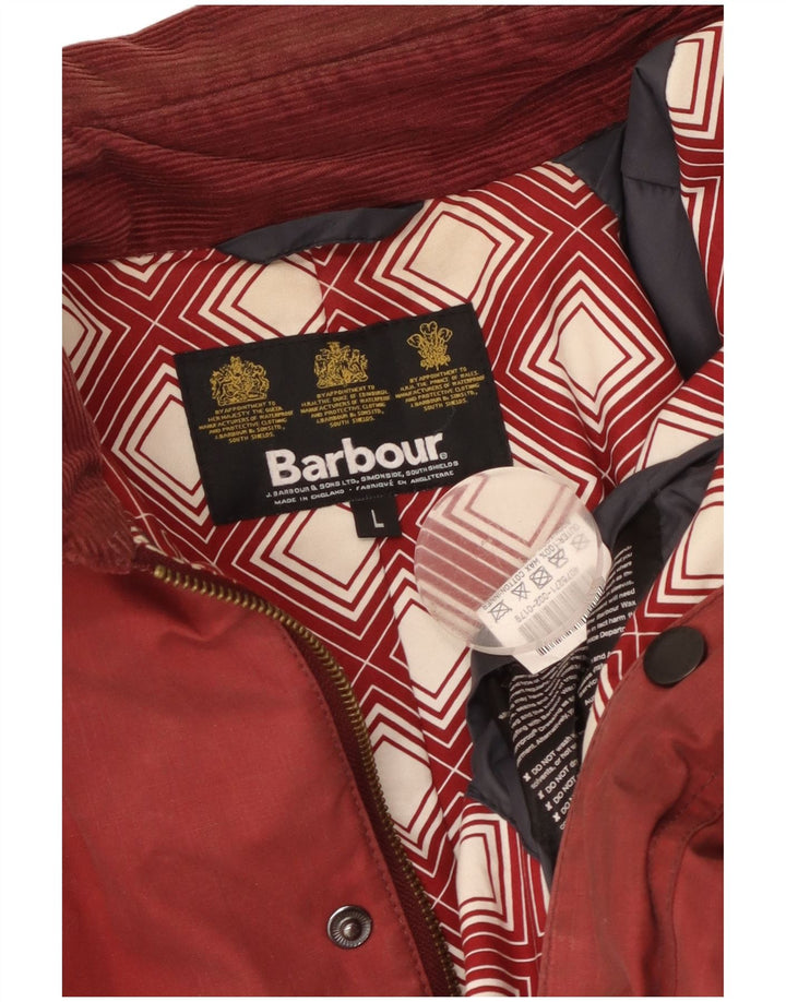 Jachetă Barbour pentru bărbați din bumbac cerat UK 40, mare, roșu, bumbac