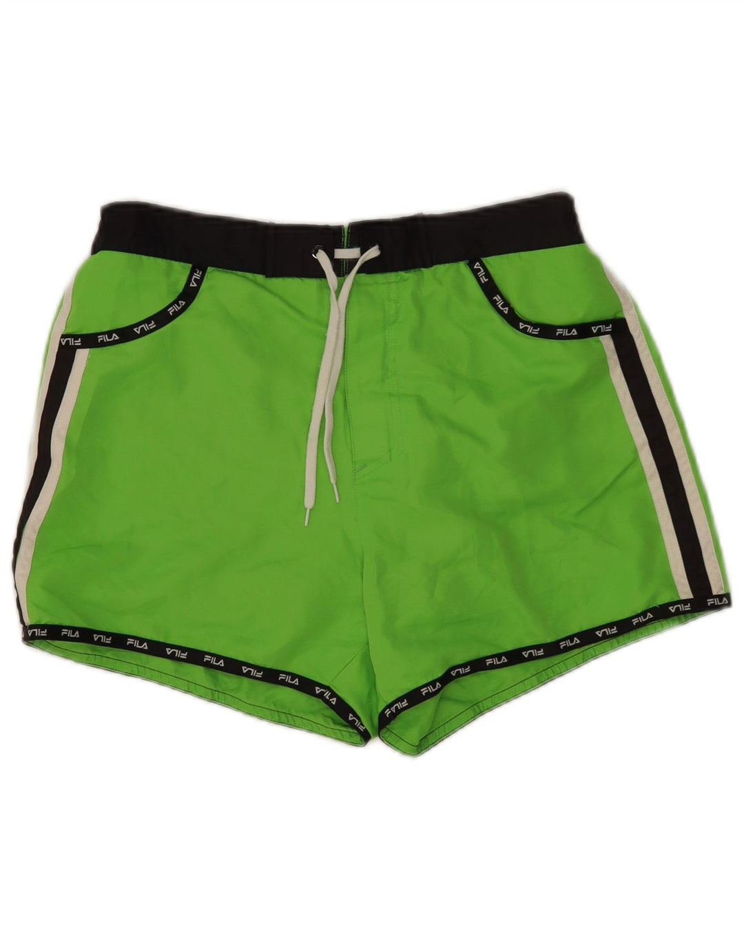 Pantaloni scurți de înot cu grafic pentru femei Fila UK 14, mari, verde, poliester