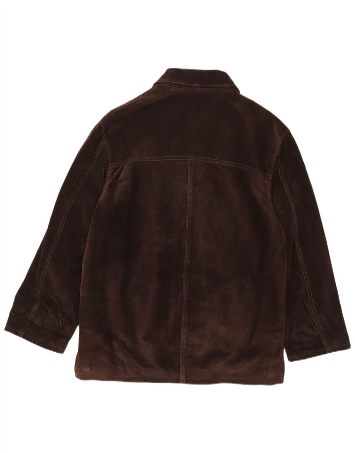 Jachetă vintage bărbătească din piele intoarsa IT 44 XS maro