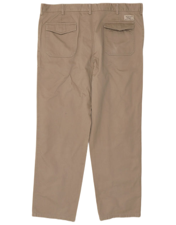 Pantaloni casual drepti pentru bărbați Avirex L42 L34 bumbac bej
