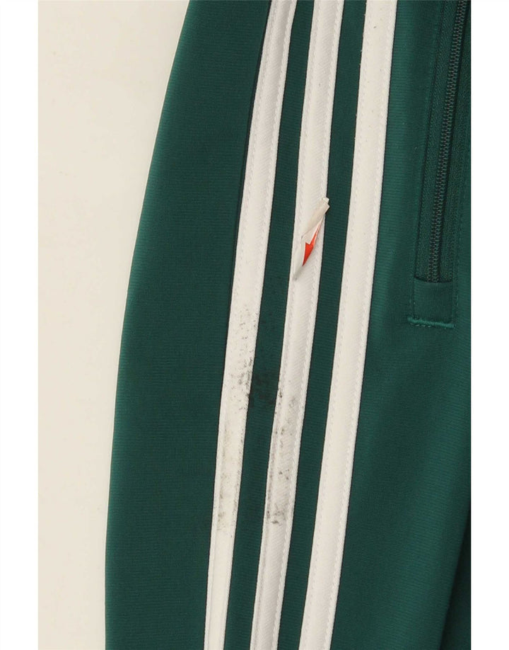Pantaloni de trening Adidas pentru bărbați, poliester verde mediu