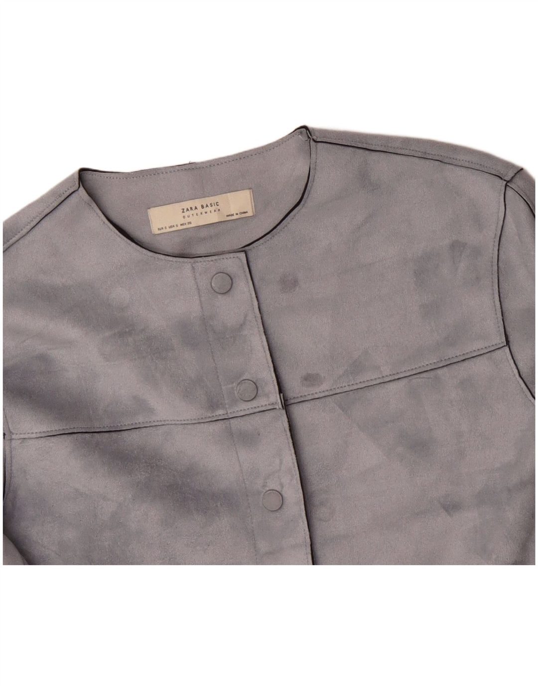 Jachetă Bomber oversize pentru femei ZARA UK 10 Small Gri Poliester
