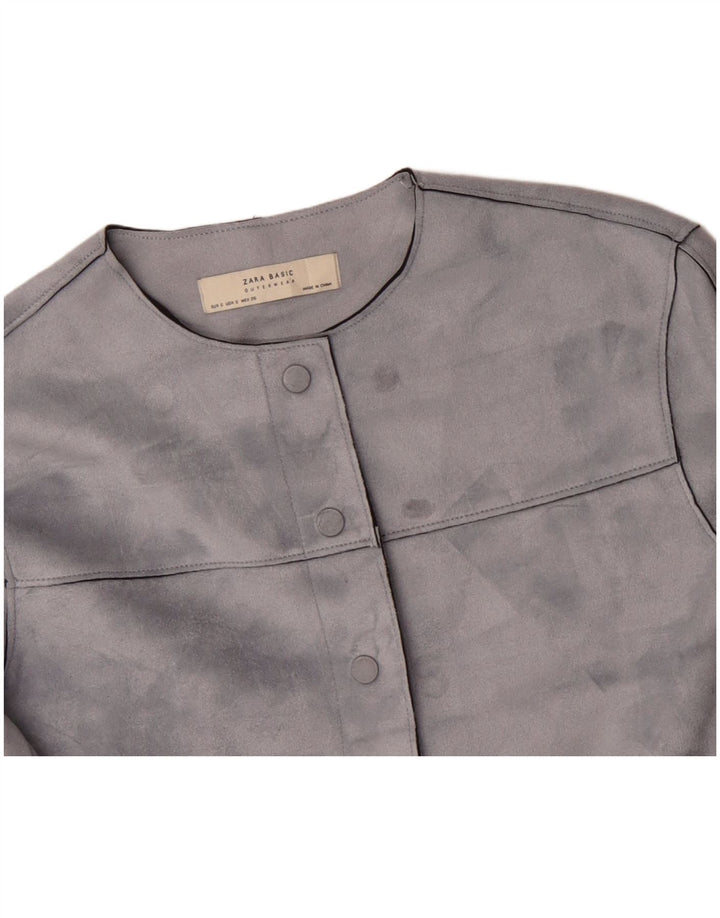 Jachetă Bomber oversize pentru femei ZARA UK 10 Small Gri Poliester
