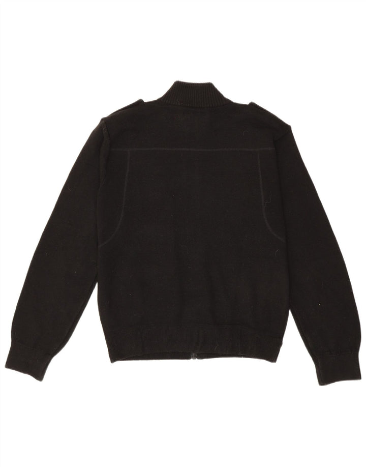 Pulover cardigan militar pentru bărbați Zara, mare, negru, acrilic