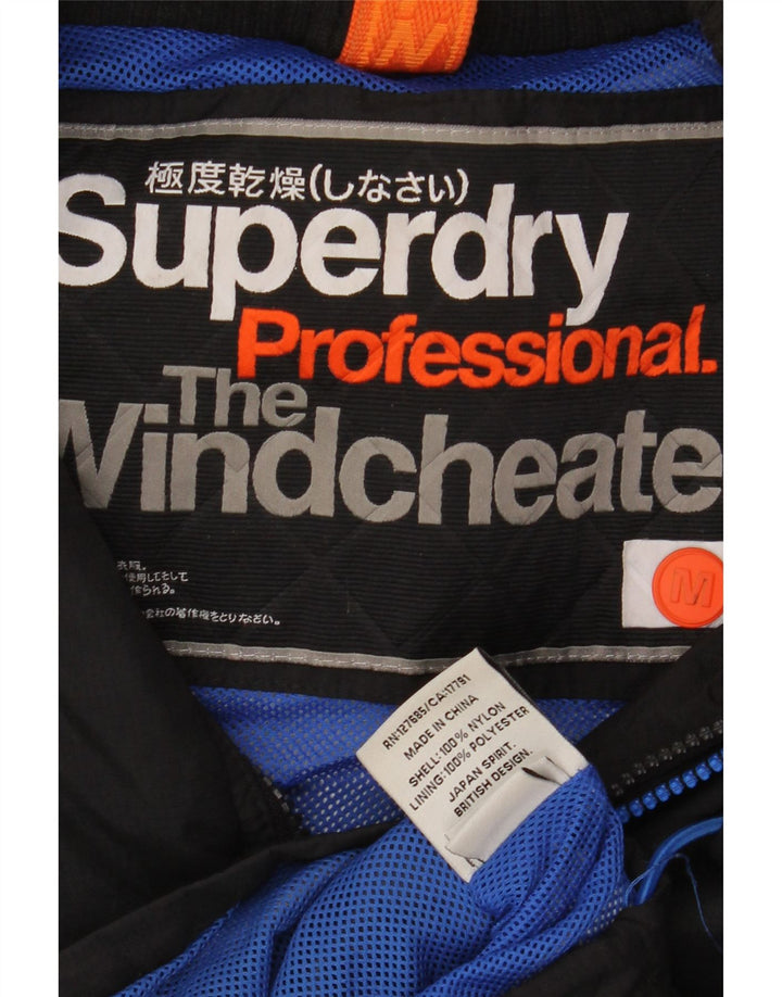 Jachetă Windbreaker pentru bărbați Superdry The Windcheater, nailon mediu negru