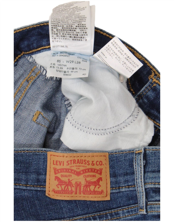 Blugi drepti clasici pentru femei Levi's US 8 Medium W29 L28 Blue Bumbac