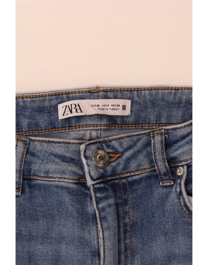 Blugi Zara Femei Bootcut EU 38 Mici W28 L32 Albastru