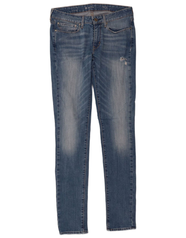 Blugi skinny pentru femei, cu curbă ușoară și modernă, L30 L34, bumbac albastru