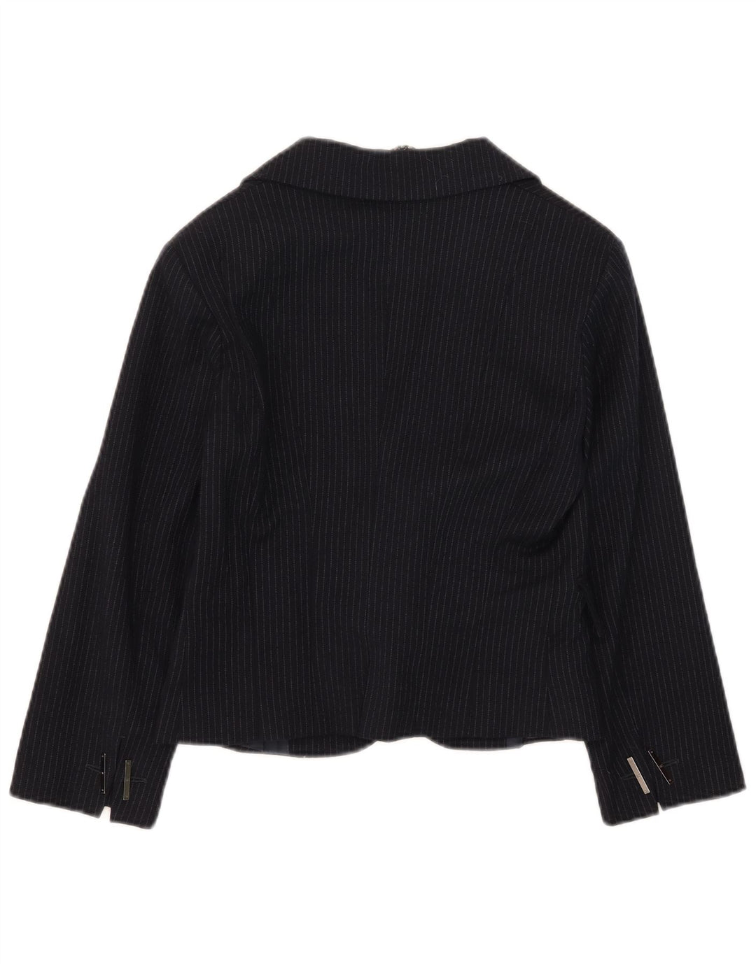 Celyn B Jachetă Blazer pentru femei Crop Open IT 46 Lână mare, albastru, cu dungi