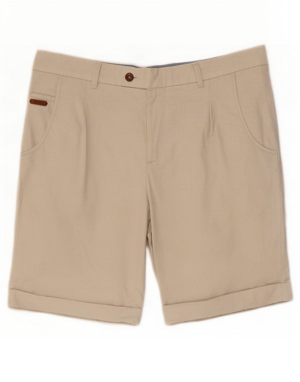 Pantaloni scurți casual pentru bărbați Zara EU 42 Large W32 Bej Bumbac