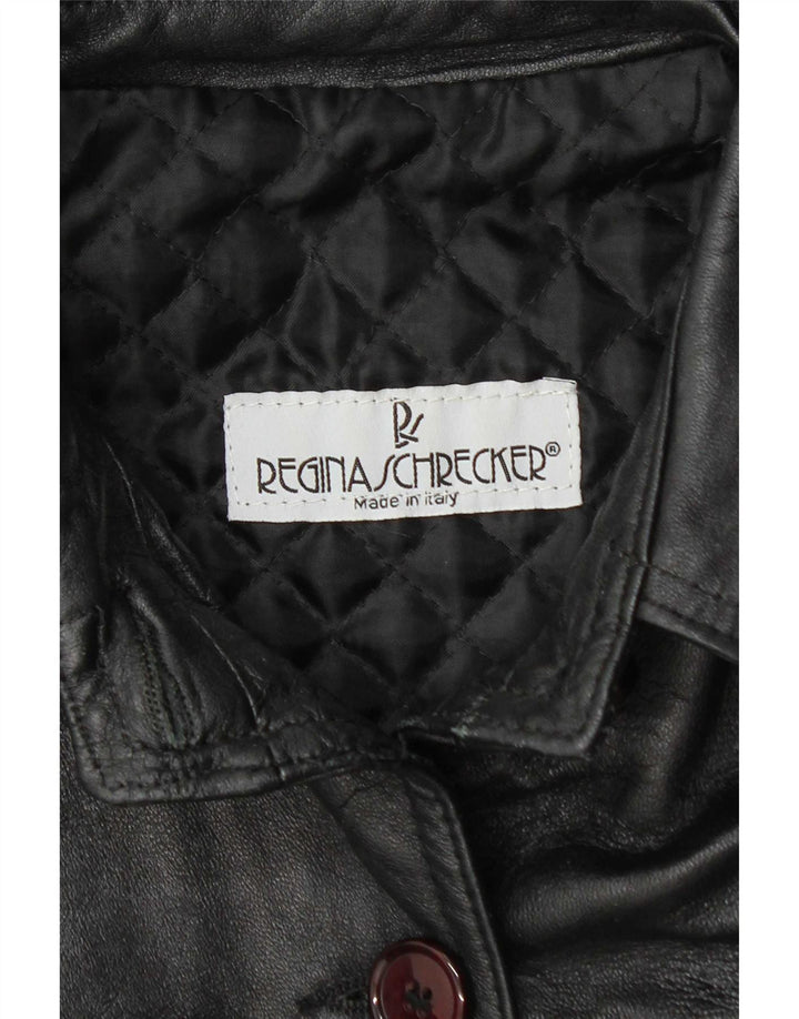 Jachetă de piele pentru femei Regina Schrecker UK 10 Small Black