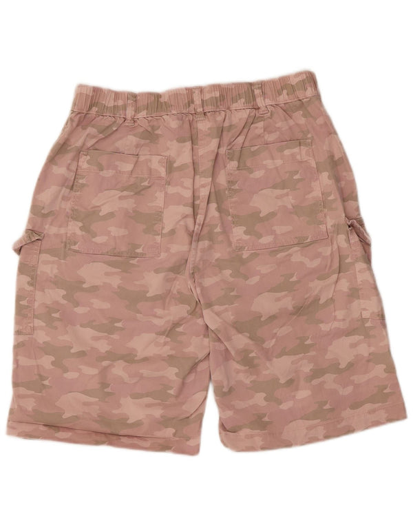 Pantaloni scurti cargo pentru femei Marks & Spencer UK 14 Large W34 Pink Camouflage