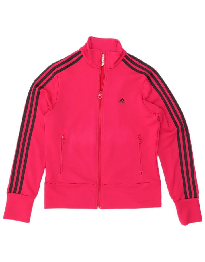 Jachetă de top pentru trening Adidas pentru femei UK 14 Poliester roz mediu