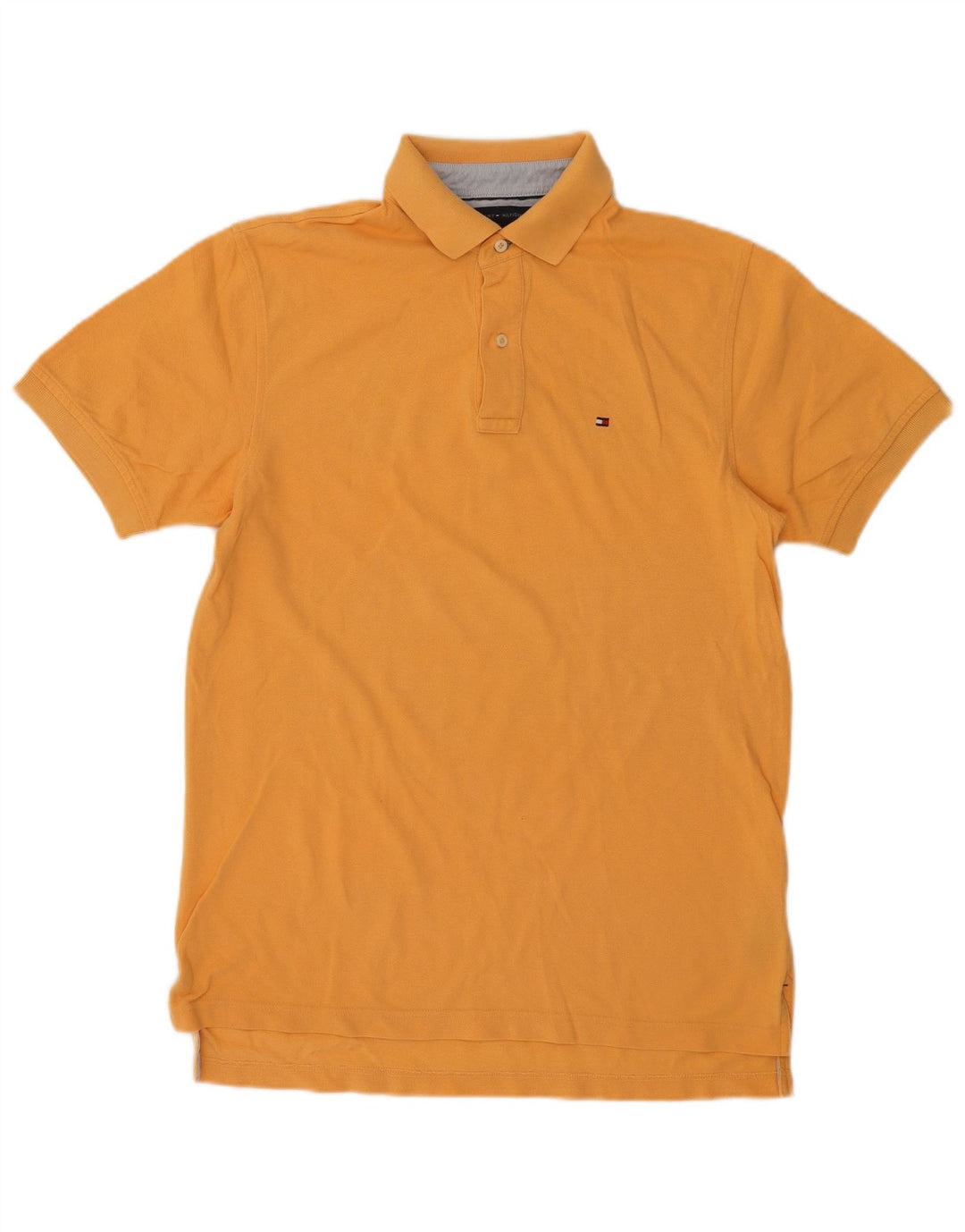 Tricou polo Tommy Hilfiger pentru bărbați, bumbac galben mediu