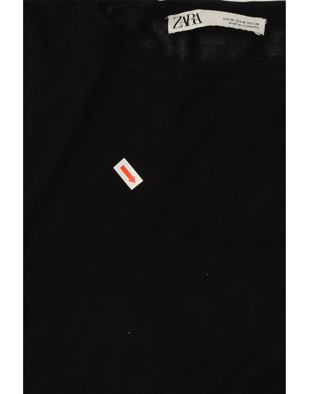 Pulover pentru femeie cu gât de barcă Zara UK 14 Medium Negru