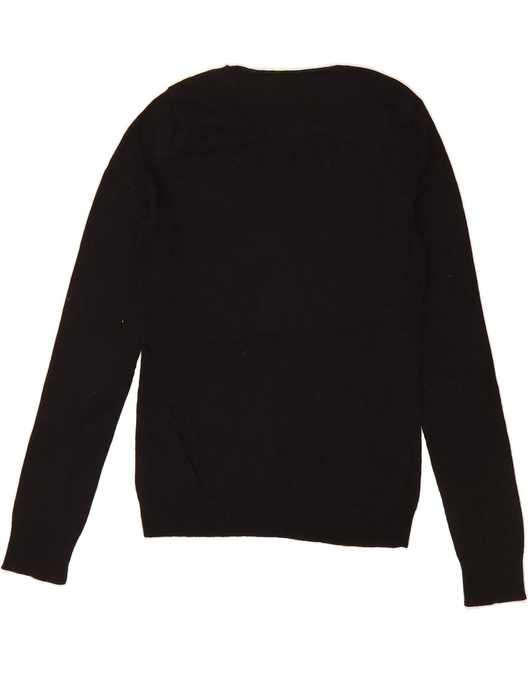J. CREW Womens Crew Neck Jumper Sweater UK 12 Medium Black Argyle/Diamond Vintage J. Crew and Second-Hand J. Crew from Messina Hembry 