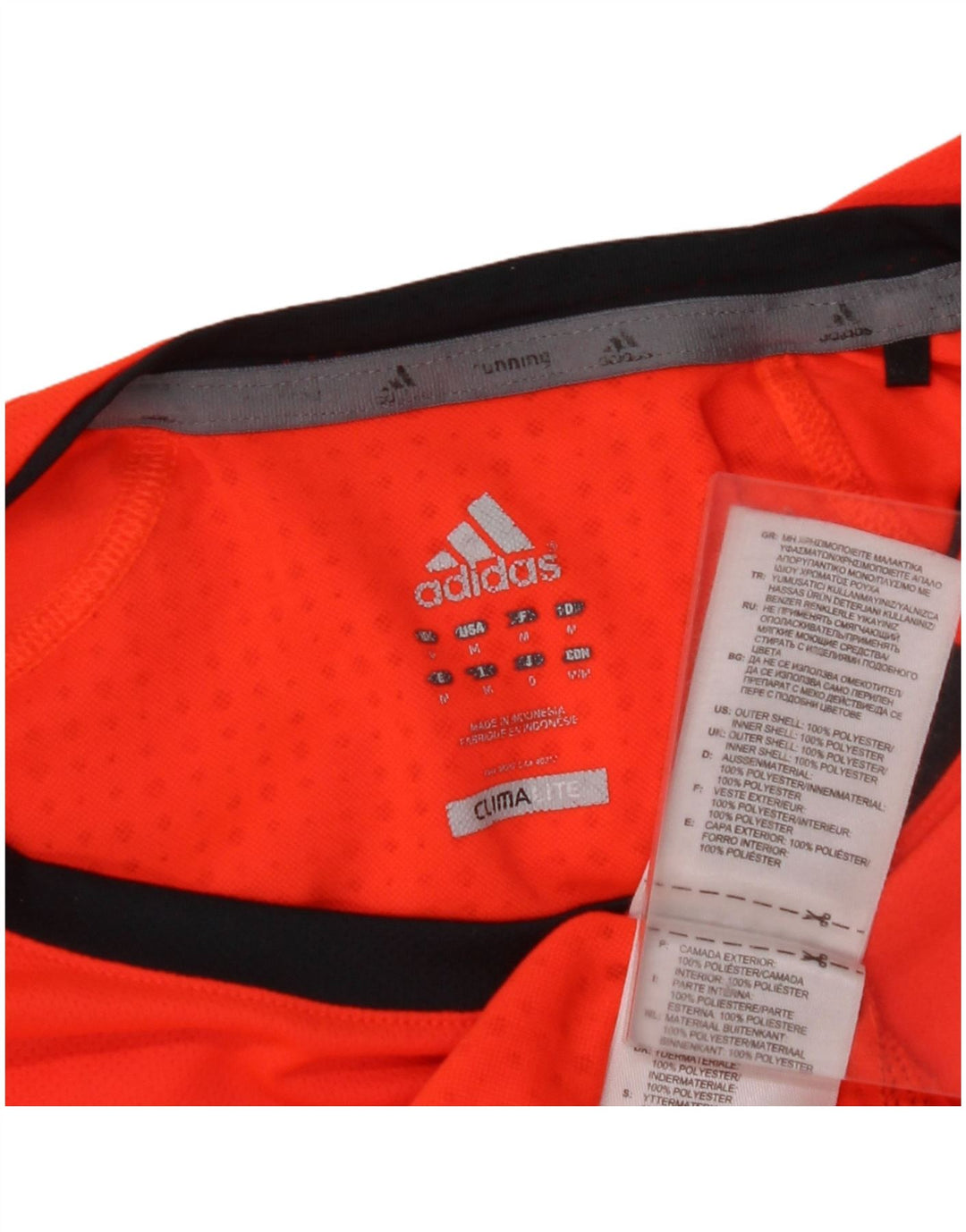 ADIDAS Climalite Top cu mânecă lungă pentru bărbați, poliester portocaliu mediu