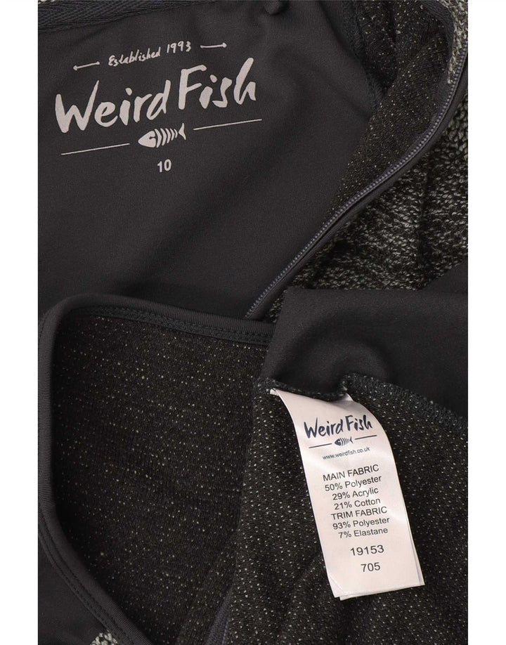 Jachetă de top pentru trening cu grafic pentru femei Weird Fish UK 10, gri mic, bloc de culoare