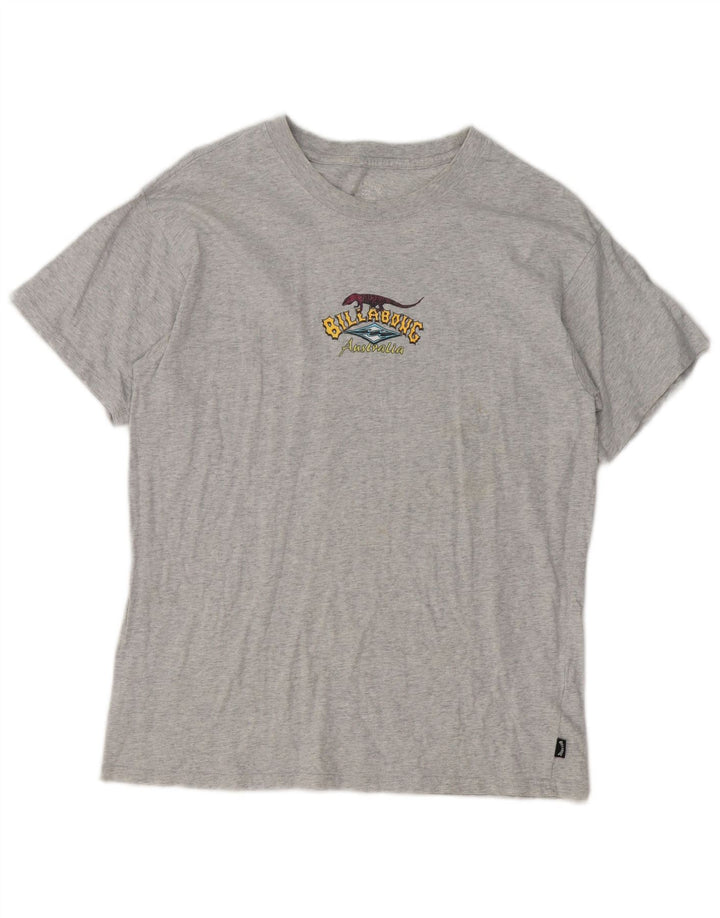 Tricou grafic pentru bărbați Billabong Top, bumbac cu pete gri mediu