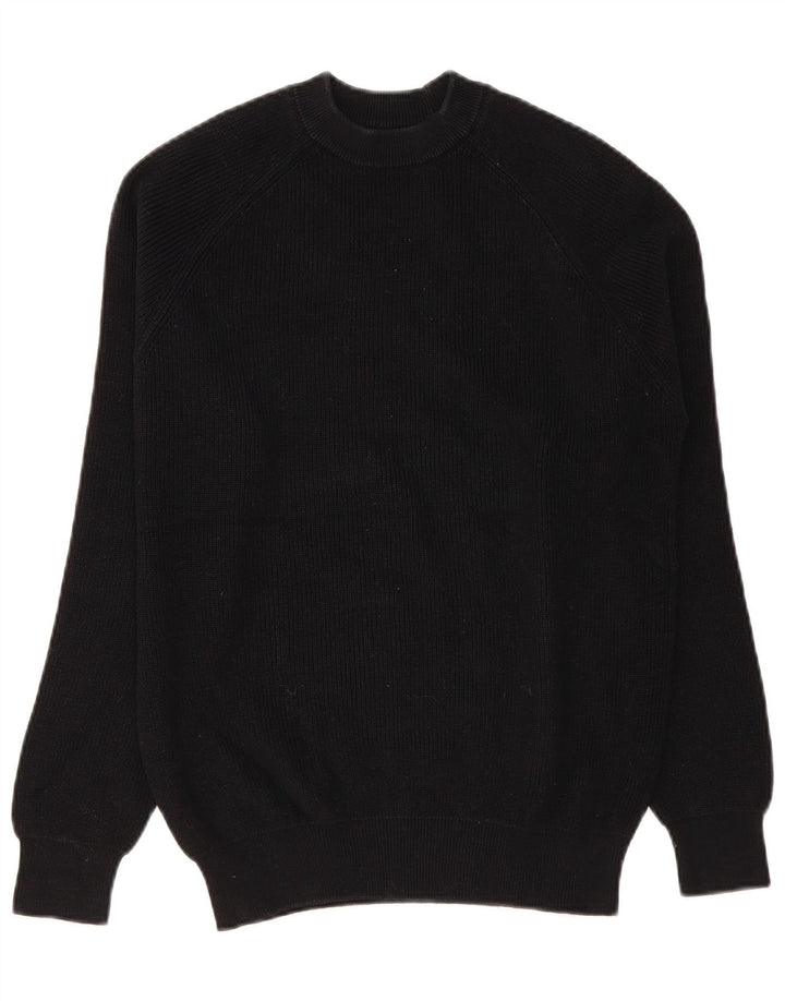 Pulover pentru bărbați Zara, cu gât crew, mic, negru