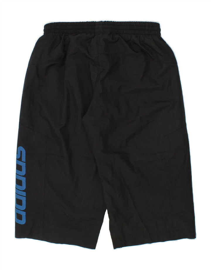 ADIDAS Boys Graphic Bermuda Sport Shorts 7-8 Years Black Polyester Vintage Adidas and Second-Hand Adidas from Messina Hembry 