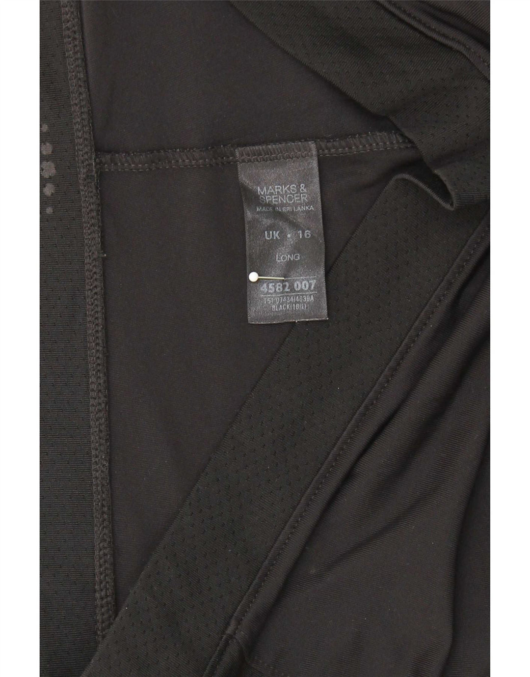 Pantaloni de trening pentru femei Marks & Spencer UK 16 Poliester negru mare