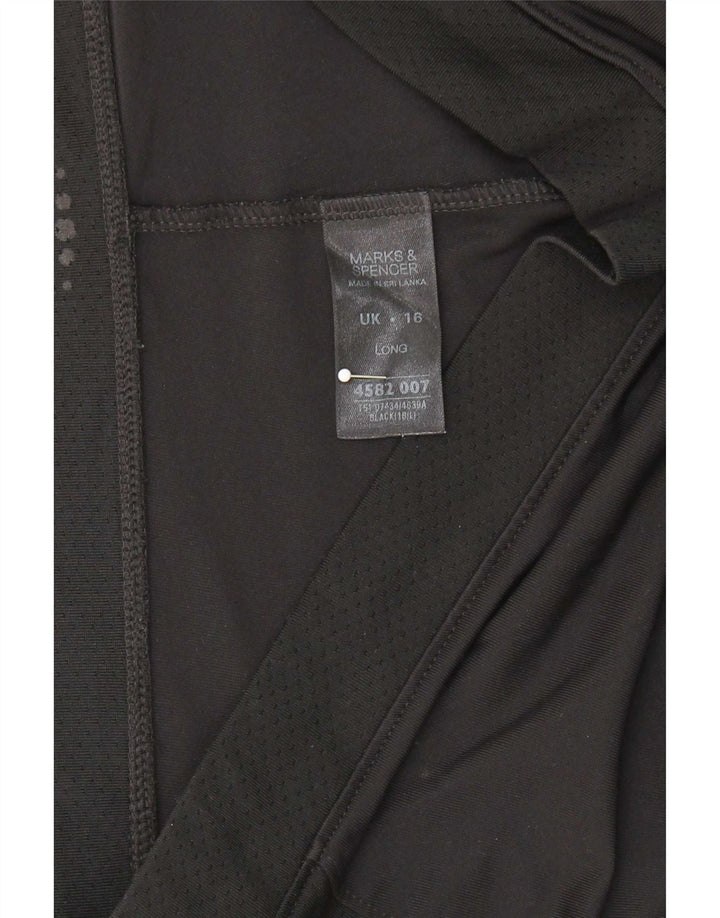 Pantaloni de trening pentru femei Marks & Spencer UK 16 Poliester negru mare