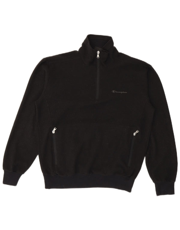 Pulover din lână pentru femei Champion, cu fermoar și gât, UK 14 Poliester mediu negru