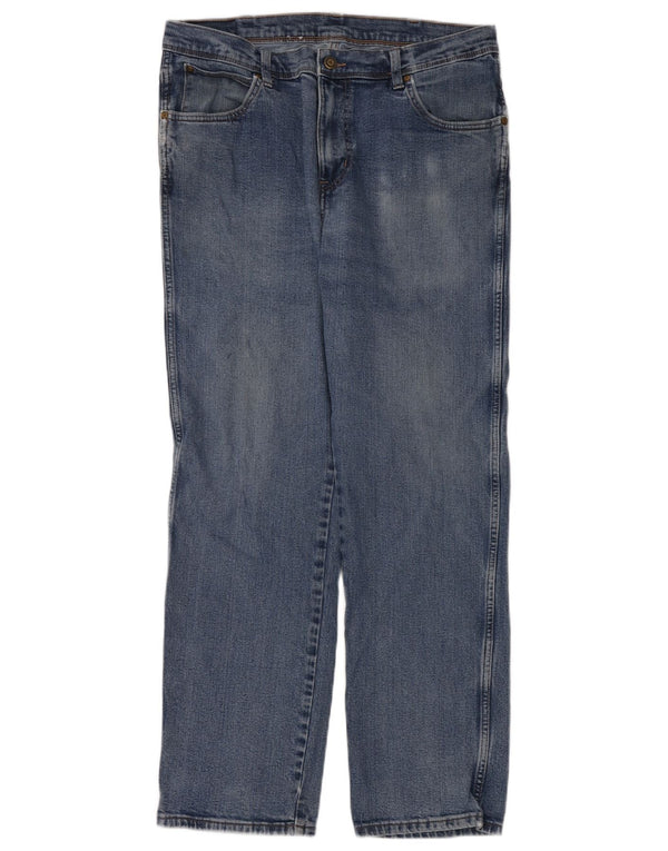 Blugi drepti pentru bărbați Wrangler W36 L32 Bumbac albastru
