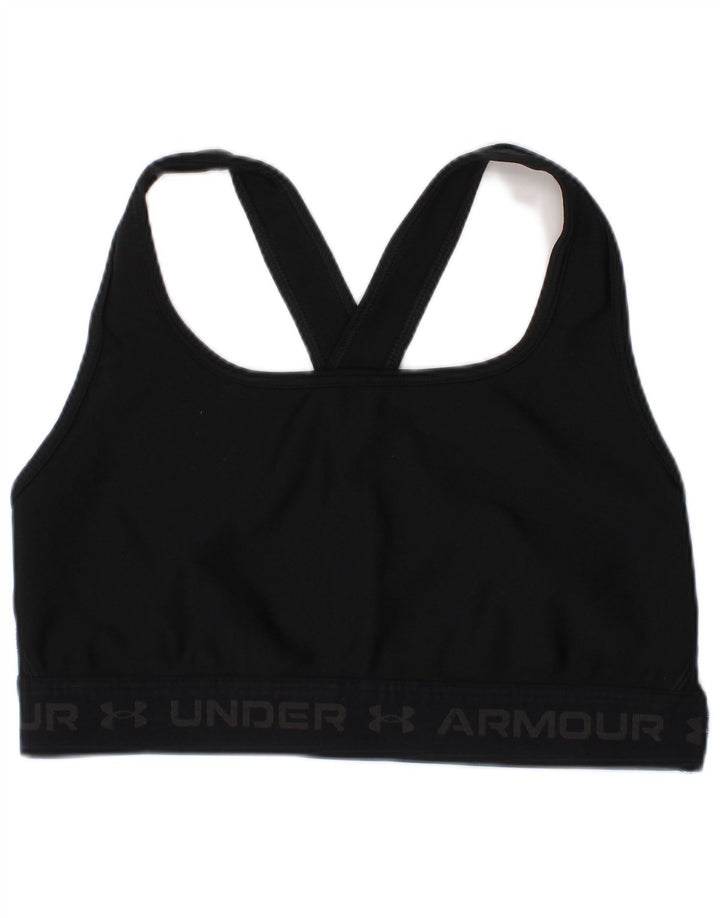 Under Armour Womens Compression Graphic Sport Bra Top Medium Black Sports
