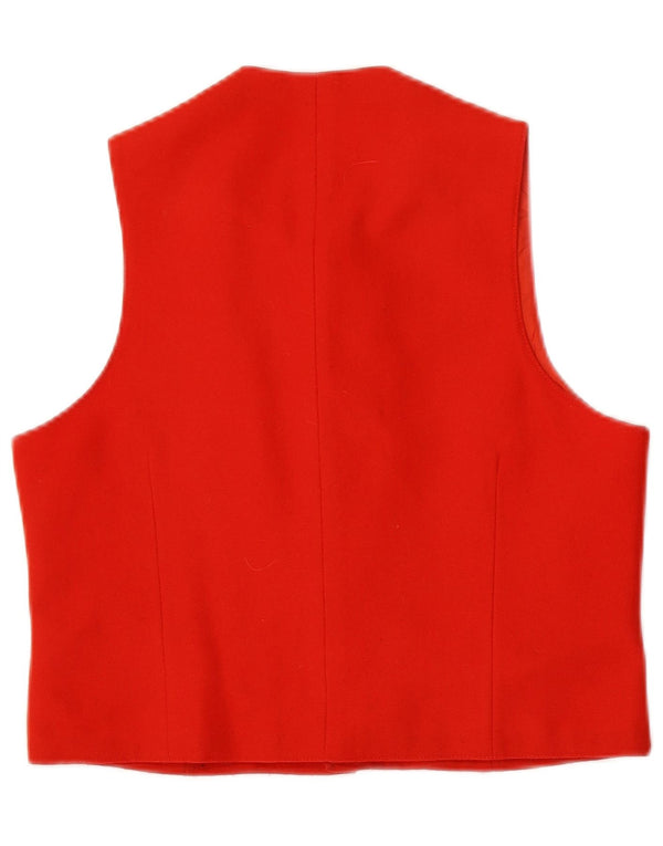 Vintage Womens Waistcoat UK 12 Medium Red