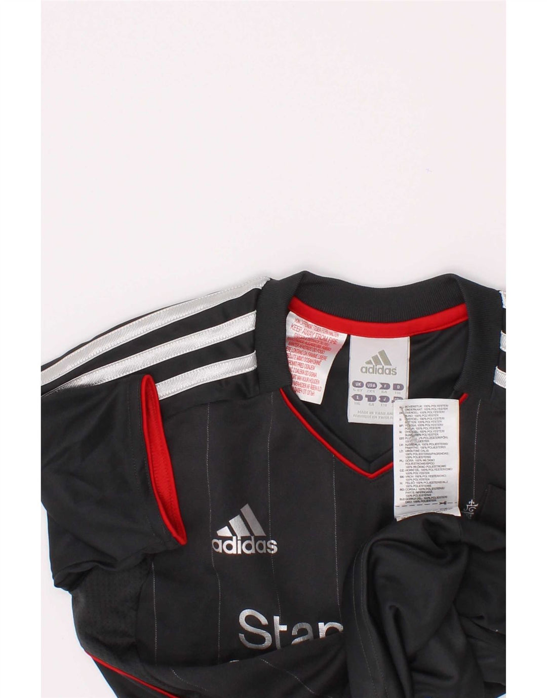 Tricou grafic Liverpool pentru băieți Adidas Top 5-6 ani poliester gri