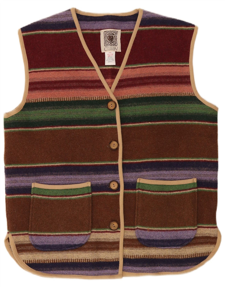 CIVILIAN Pulover cardigan supradimensionat pentru femei UK 14 mare multicolor