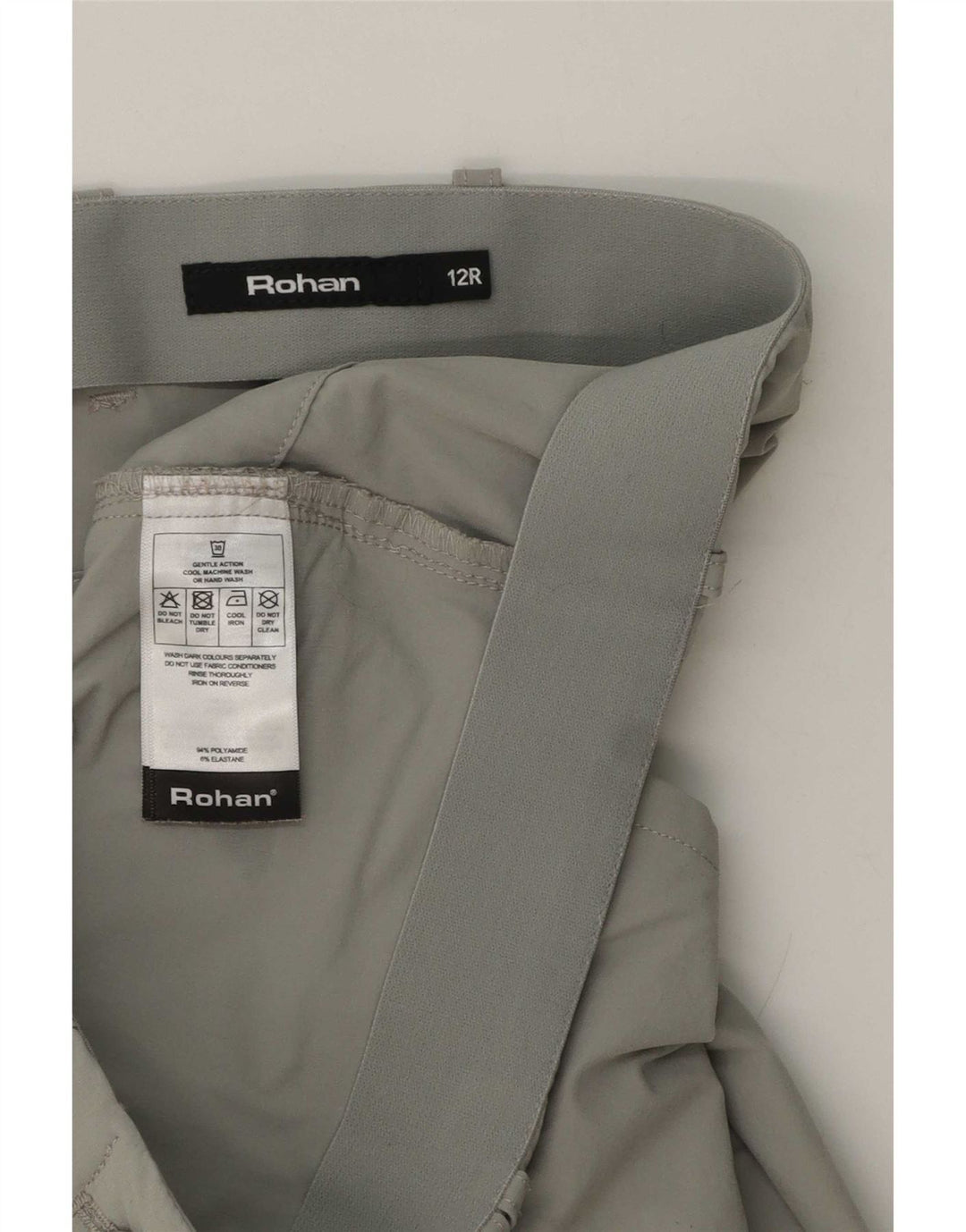 Pantaloni cargo subțiri Rohan pentru femei UK 12 Medium W32 L30 Gri Poliamidă