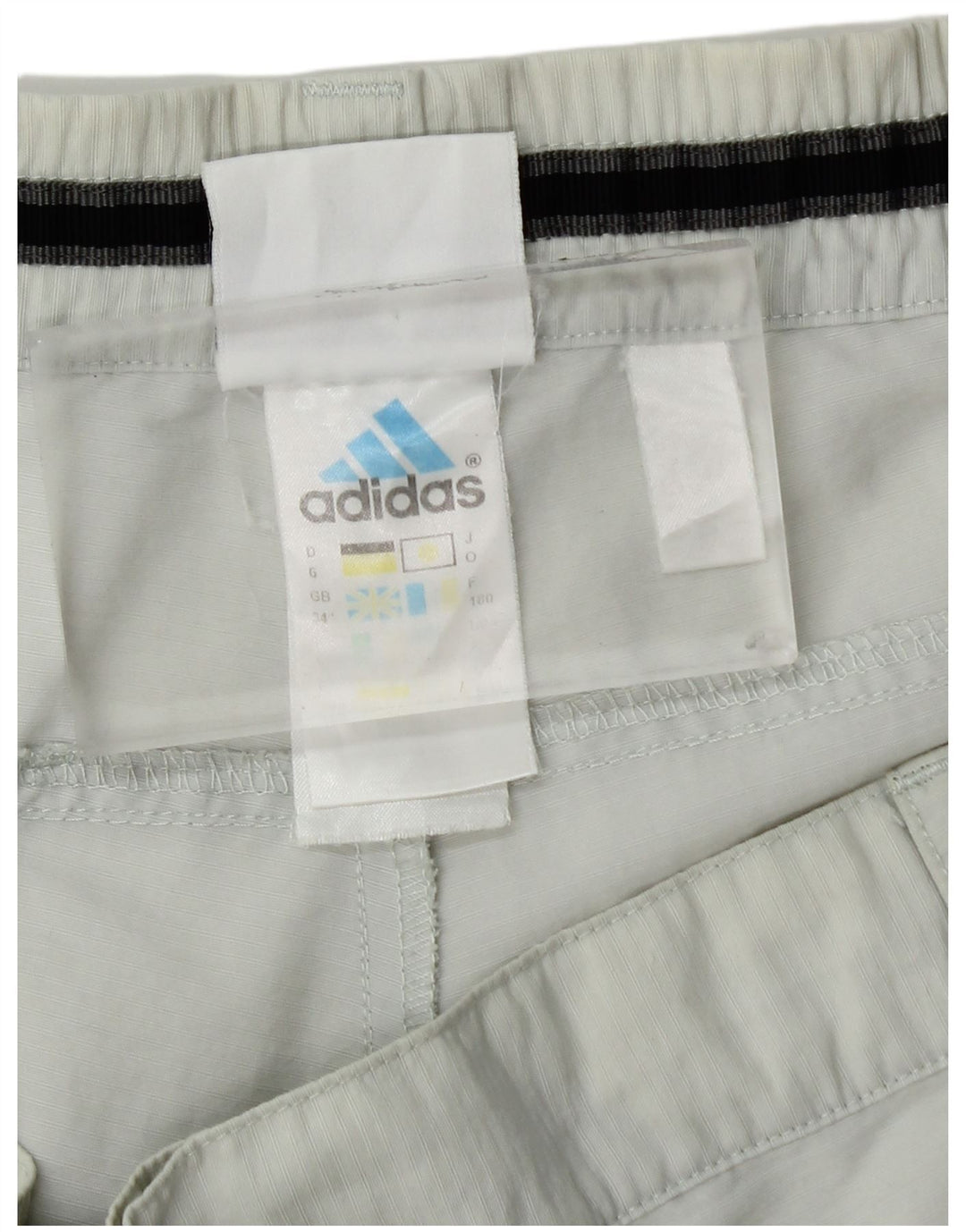 Pantaloni capri drepti pentru bărbați Adidas W34 L21 poliamidă alb